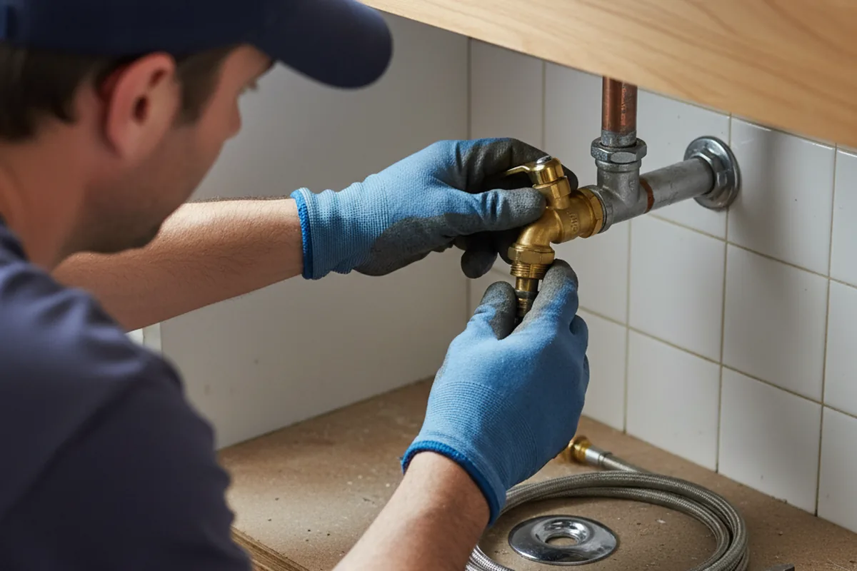 Shutoff valve and fitting work during Faucet and Fixture Repair in Armuchee